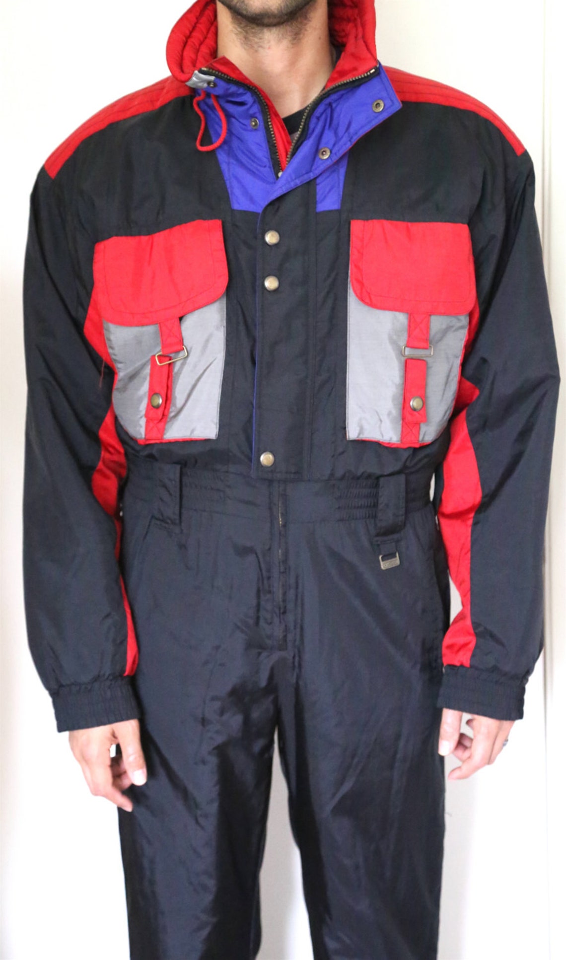 Retro 1980s Men's Ski Suit Winter Wear Insulated Snow Suit Etsy