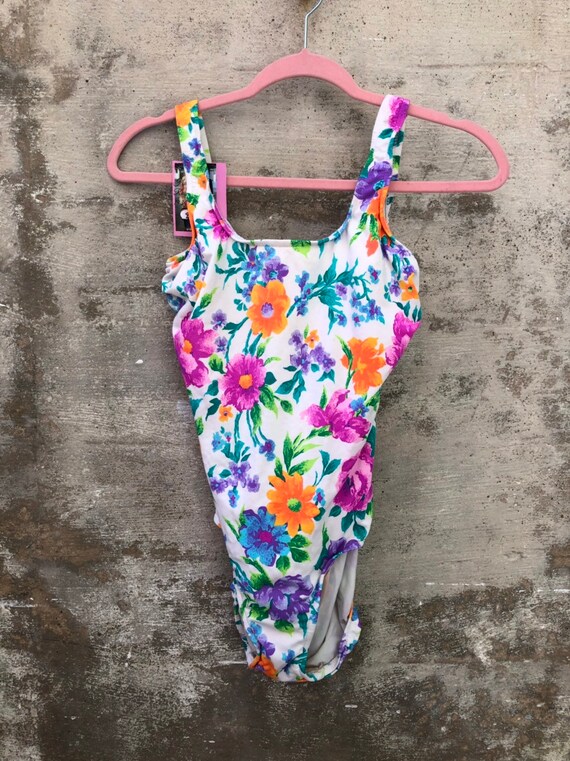 Floral 80s Swimsuit - image 5