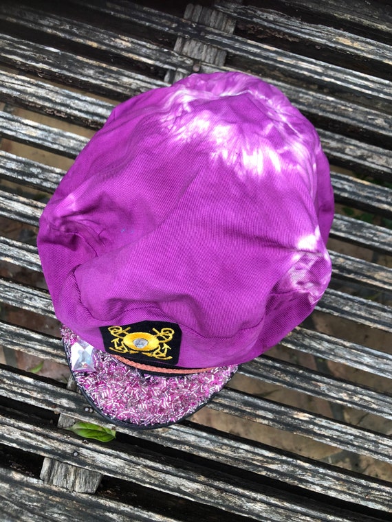Tie Dyed Captain Hat Jeweled Love - image 2