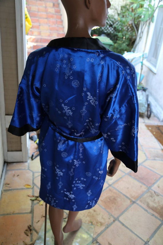 1990s Vinatag Blue Men's Unise Kimono Outerwear R… - image 7