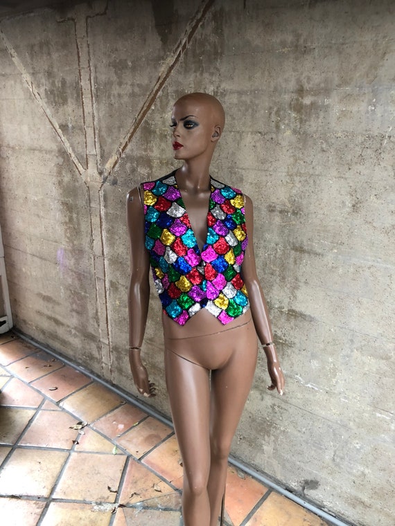 1980s Sequin Vest Amazing