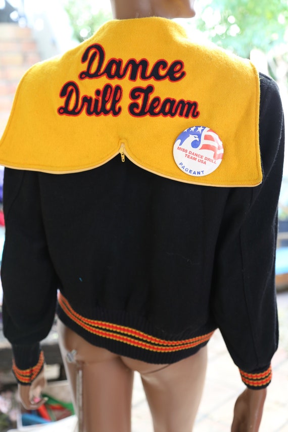 1994 Dance Drill Team Letterman Jacket Yellow and