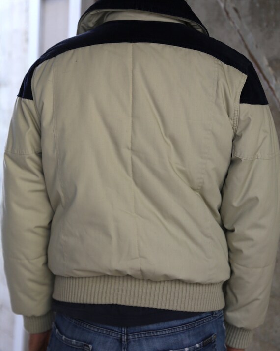 Men's Vintage Winter Jacket with Patches Polyeste… - image 4