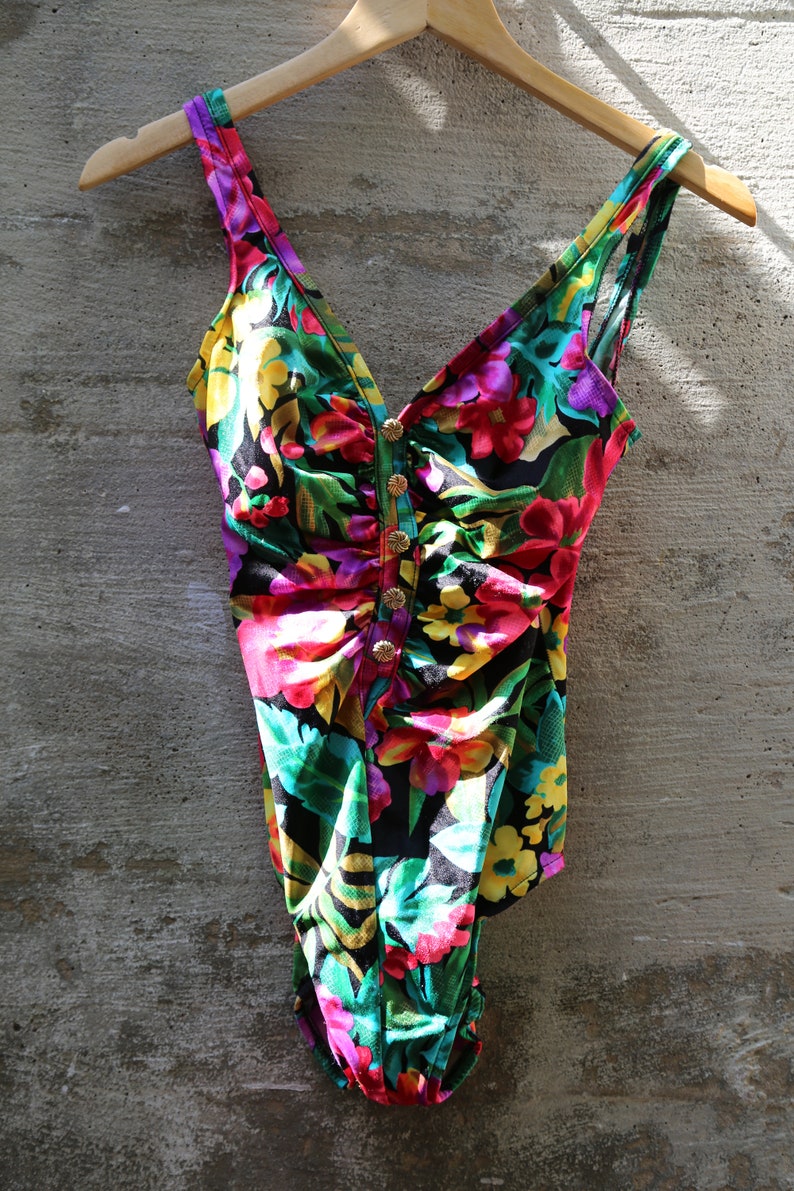 1970s Leotard Bathing Suit Beautiful Abstract Design Hippie Etsy