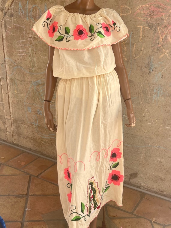 Gorgeous Embroidered Mexican Two Piece Blouse and 