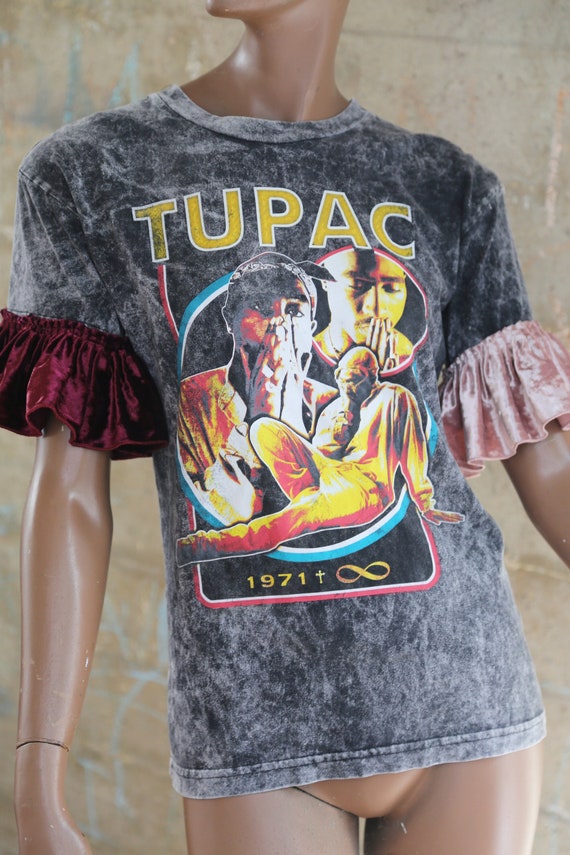 Amazing Tupac Shirt Floral Boho Sleeves Perfect S… - image 3