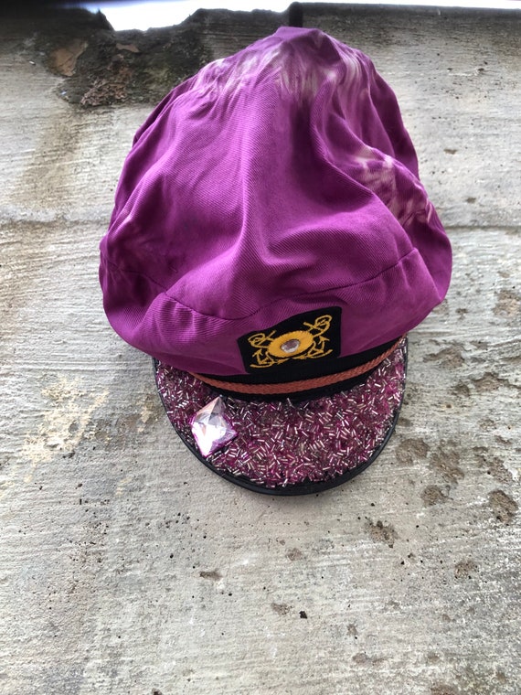 Tie Dyed Captain Hat Jeweled Love - image 4