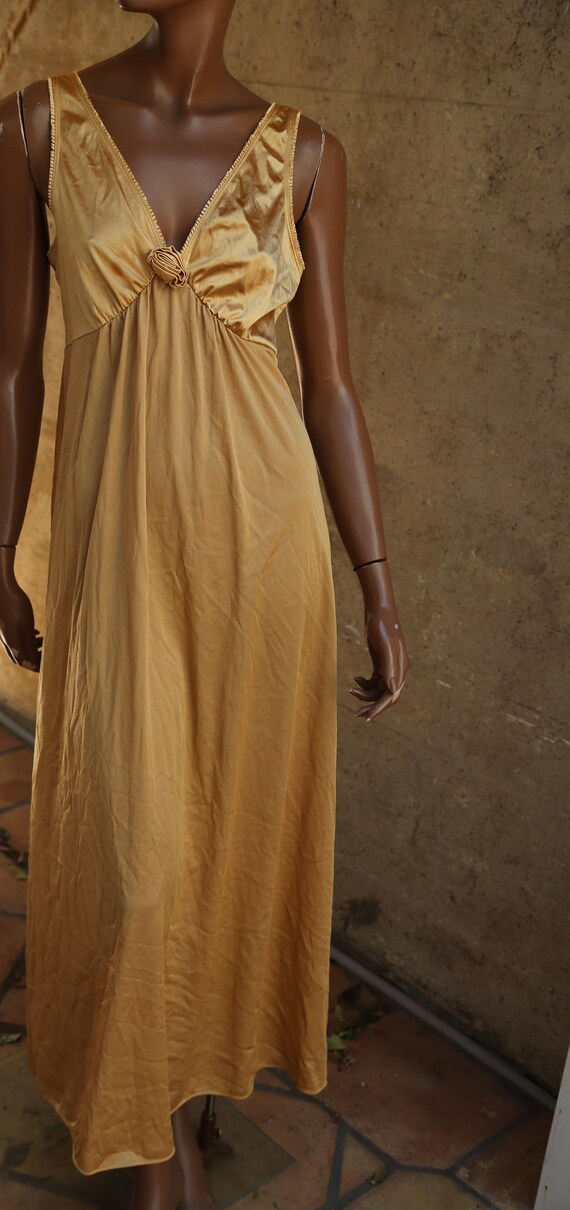 gold night gown