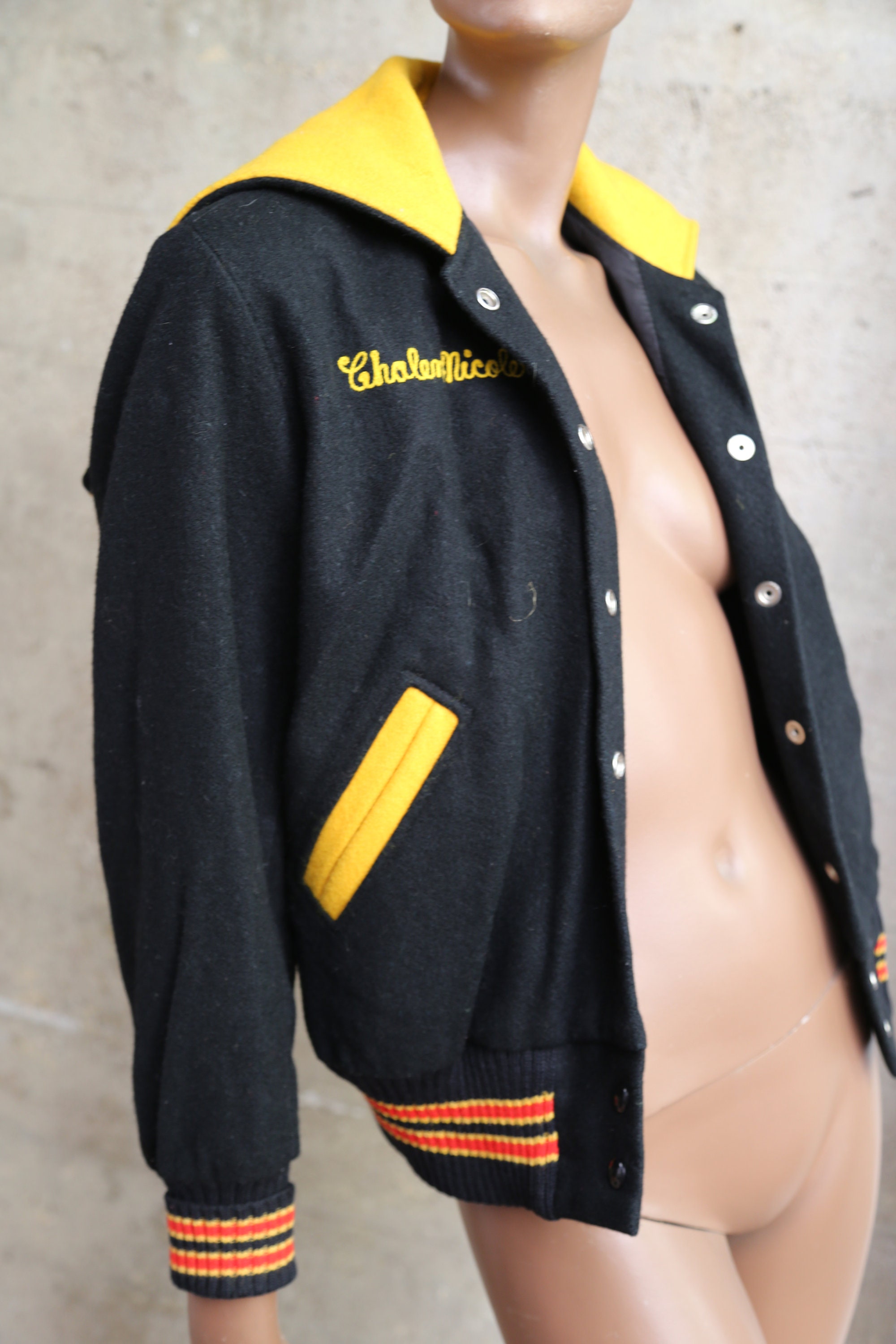 1994 Dance Drill Team Letterman Jacket Yellow and Black Etsy