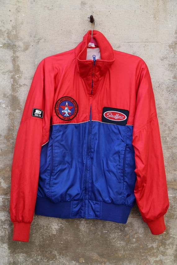 1980s Stranger Things Inspired Top Gun Jacket Retro F Gem