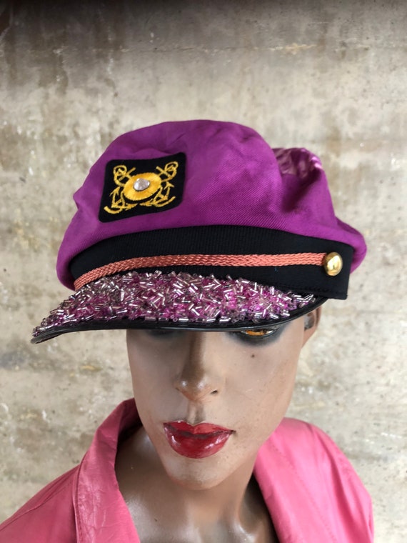 Tie Dyed Captain Hat Jeweled Love
