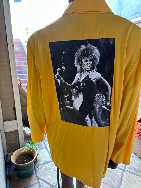 1980s Jaclyn Smith Tina Turner Yellow Blazer Retro