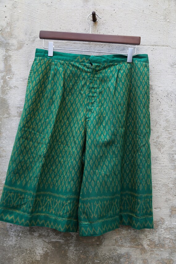 Green Abstract Vintage Two Piece Women's Casual C… - image 4