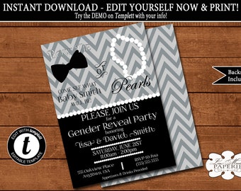 gender reveal Invitation, Edit Yourself Invitation, Templett Invitation, baby Invitation, Editable Template, Instant Download