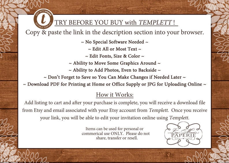 Instant Download Bridal Shower Invite Templett Invitation Edit Yourself Invitation Bridal Shower Invitation Editable Template