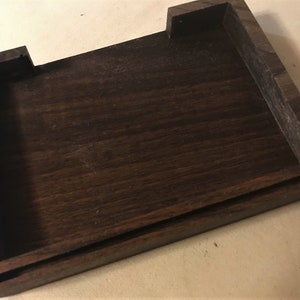 Porta-cartões para cartões de nota 4 x 6 - Ótimo para guardar receitas ou se organizar (mostrado em nogueira)