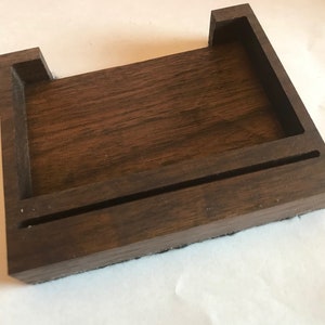 Card Holder for 3 X 5 note cards - Great for holding Recipes, or organizing yourself (Shown in walnut) Free Shipping