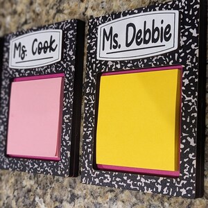Custom Composition Sticky Note Holder