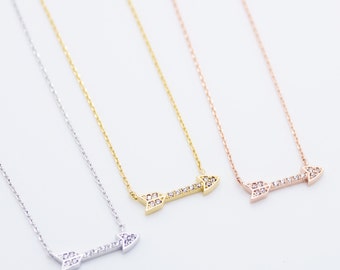 Arrow gold plated necklace pretty, lovely, cute, adorable, jewelry