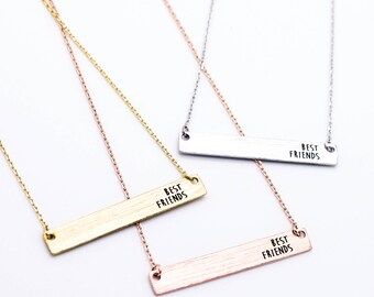 BEST FRIENDS gold plated necklace love, cute, adorable