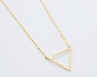 Triangle gold filled necklace pretty, lovely, cute jewelry