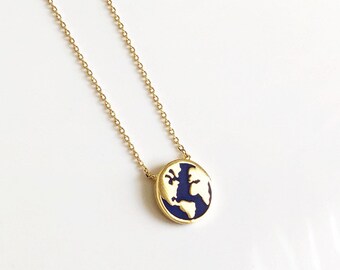 Earth globe 18k gold dipped necklace love, cute, adorable