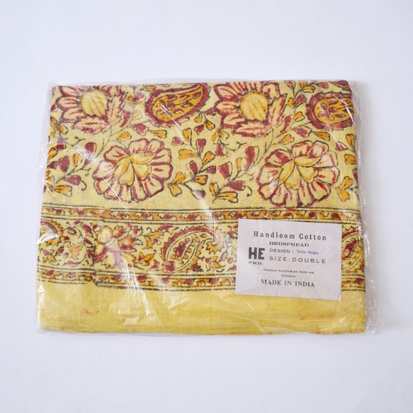 Indian Cotton Sunflower Print Bedspread - 70x106 Inch Throw Tapestry Wall Hanging