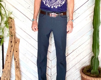 Men’s vintage Wrangler Sta Prest pants | Slim fit Western poly trousers size 30x32
