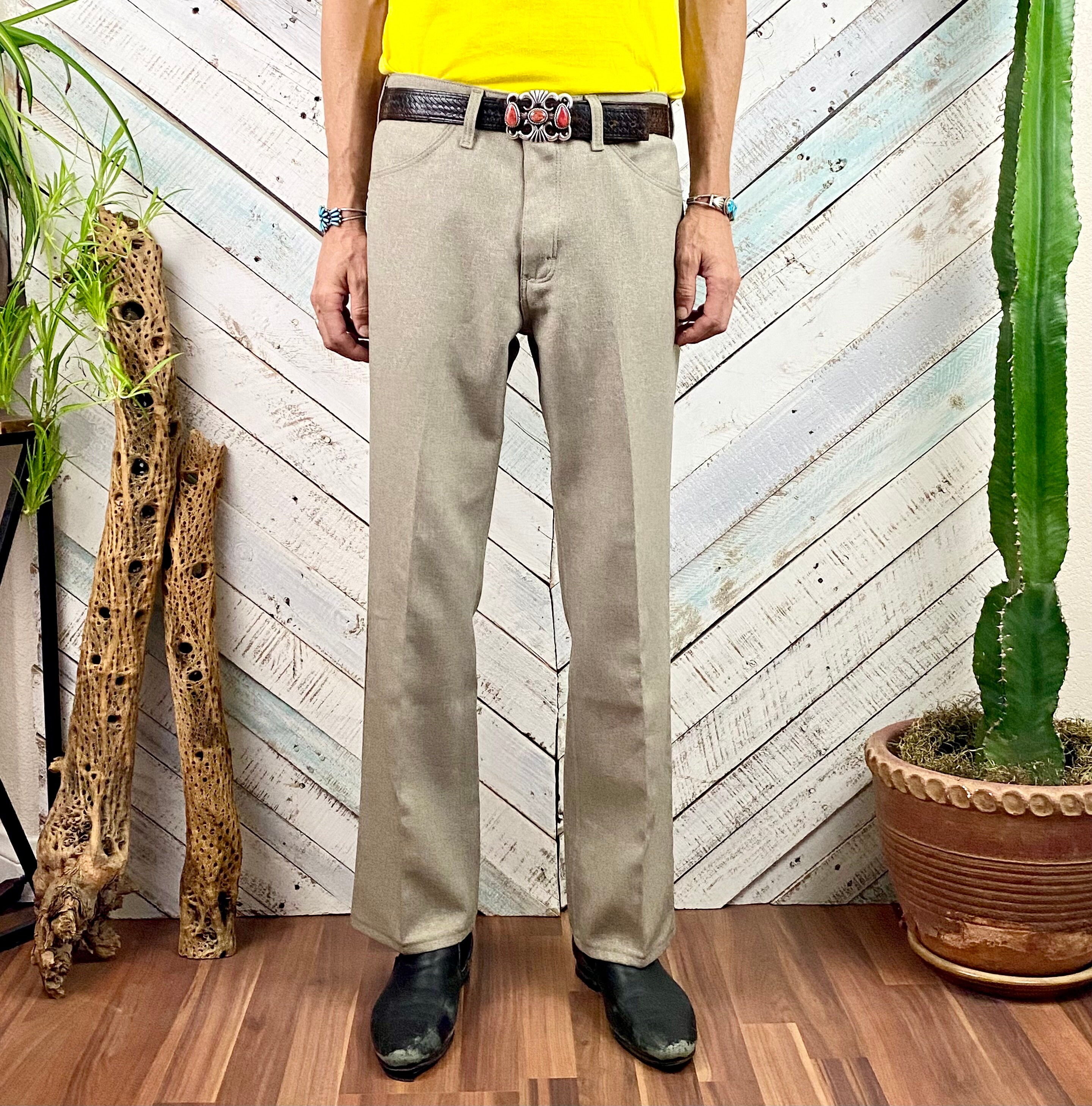 Men's Vintage Wrangler Sta Prest Pants | Western Poly Men's Vintage Wrangler Sta Prest Pants | Western Poly