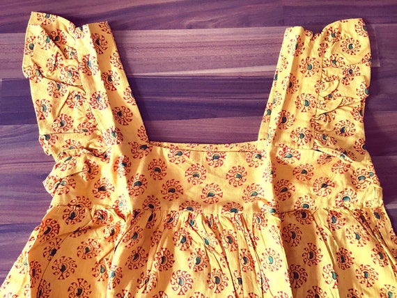 Sunshine Babydoll Dress | 70s vintage Indian Bloc… - image 6