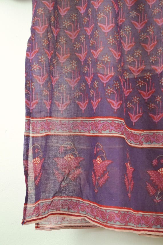 Prudence Indian Dress | 70s VTG Indian Gauze Dres… - image 5