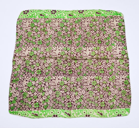 Moss Silk Scarf | 70s vintage Indian scarf | 1970… - image 3