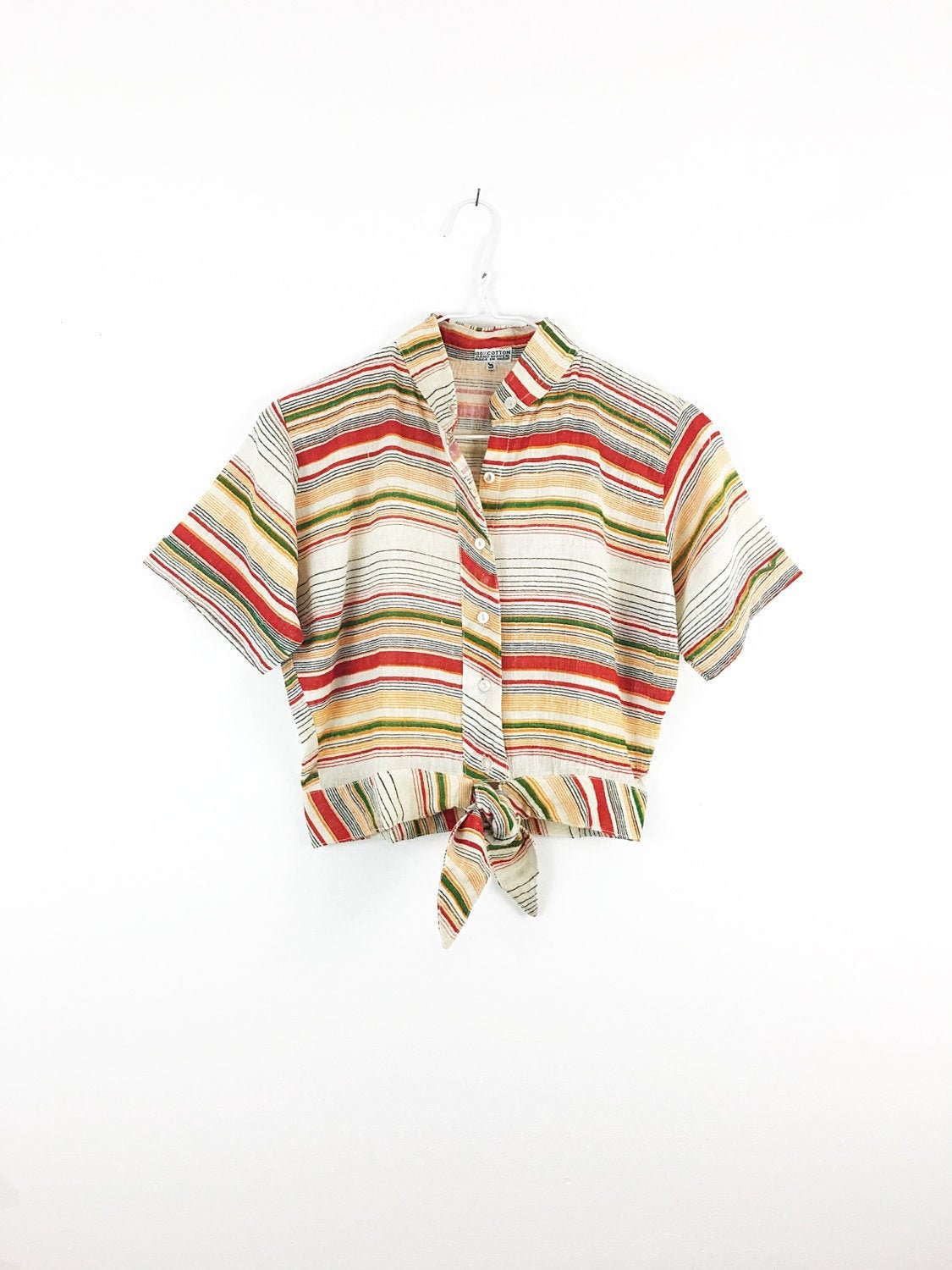 トップス 70s Dead stock gauze tunic Vintage 70s California Dream Gauzy Cotton White Woodstock