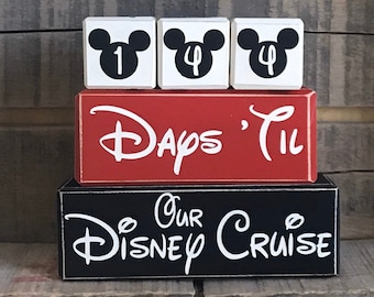 Days Til Our Cruise with Mickey Rotating Blocks | Count Down With Dice | Disney Vacation