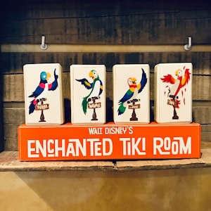 Tiki Room 5 Piece Wood Stacking Block Set |  Tiki Room Decor