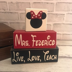 Live Love Teach Teacher Gift Stacking Blocks