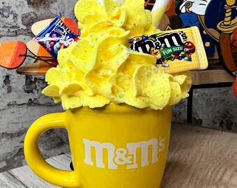 Candy Mini Faux Whipped Cream Cup Topper | Ornament Table Decoration | Tiered Tray | Halloween Decor | Candy Bar Decor
