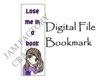 Anime Cartoon Style Character Bookmark Digital Download