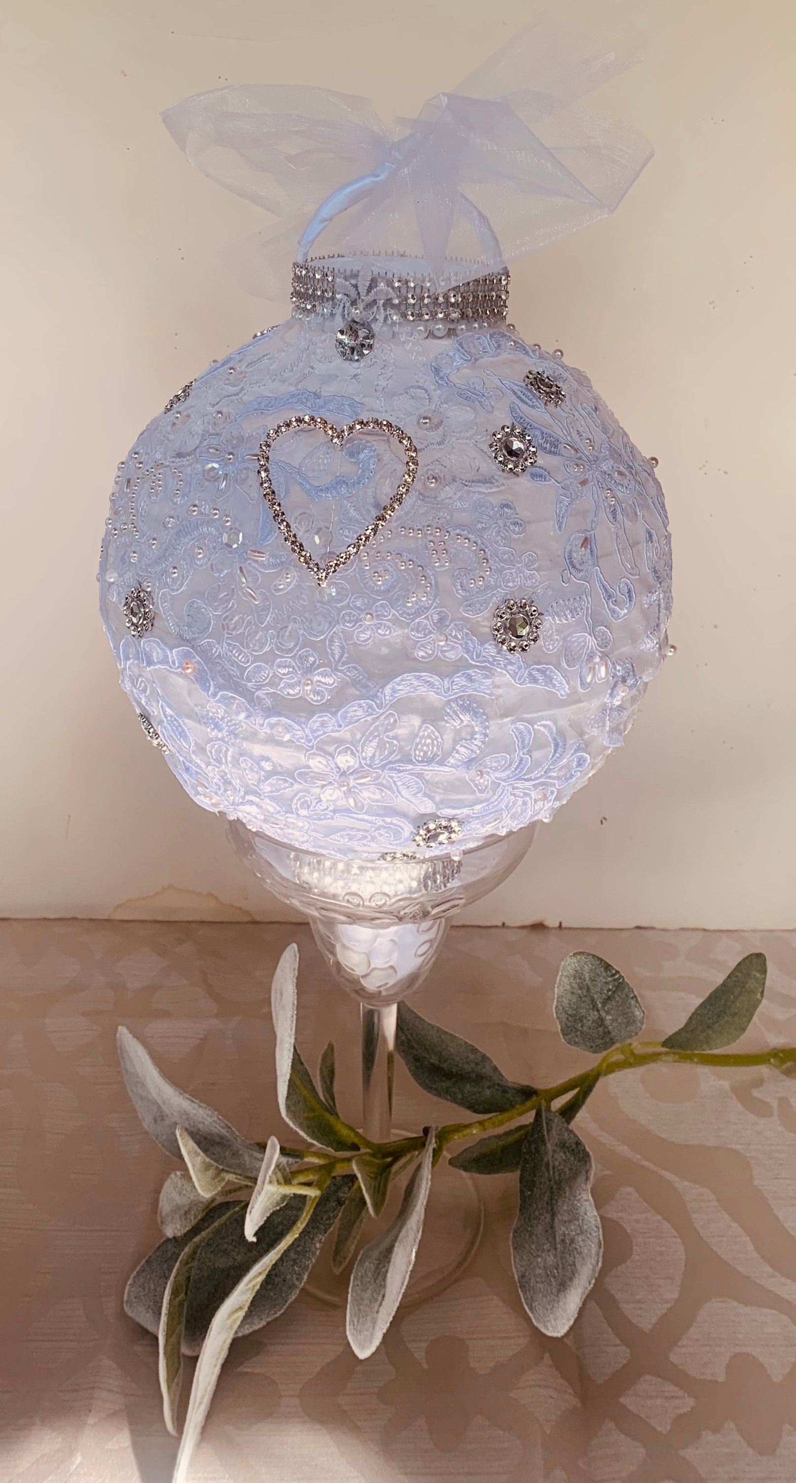 Bridal Collection White Lantern Rhinestone Heart Favors Etsy