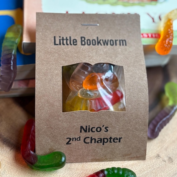 20 Little Bookworm Favors/Book Theme Party