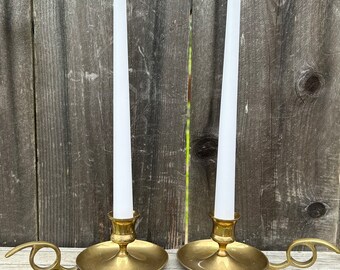 Vintage Brass Candlestick Holders Set of 2