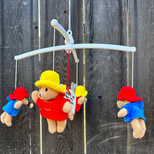 Vintage Paddington Bear Baby Mobile