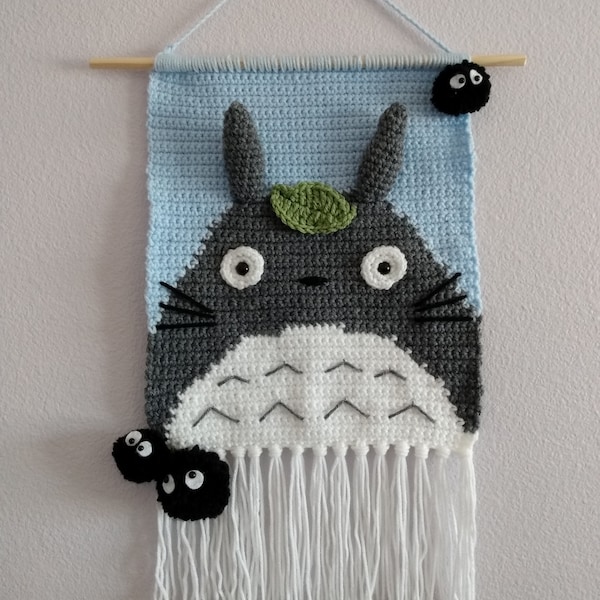 Crochet Totoro Wall Hanging – Studio Ghibli Nursery Decor