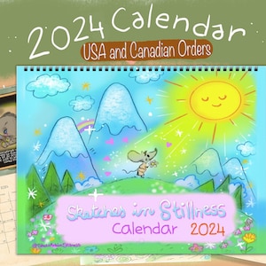 CALENDAR USA and Canada orders ONLY, Sketches in Stillness 2024 image 1