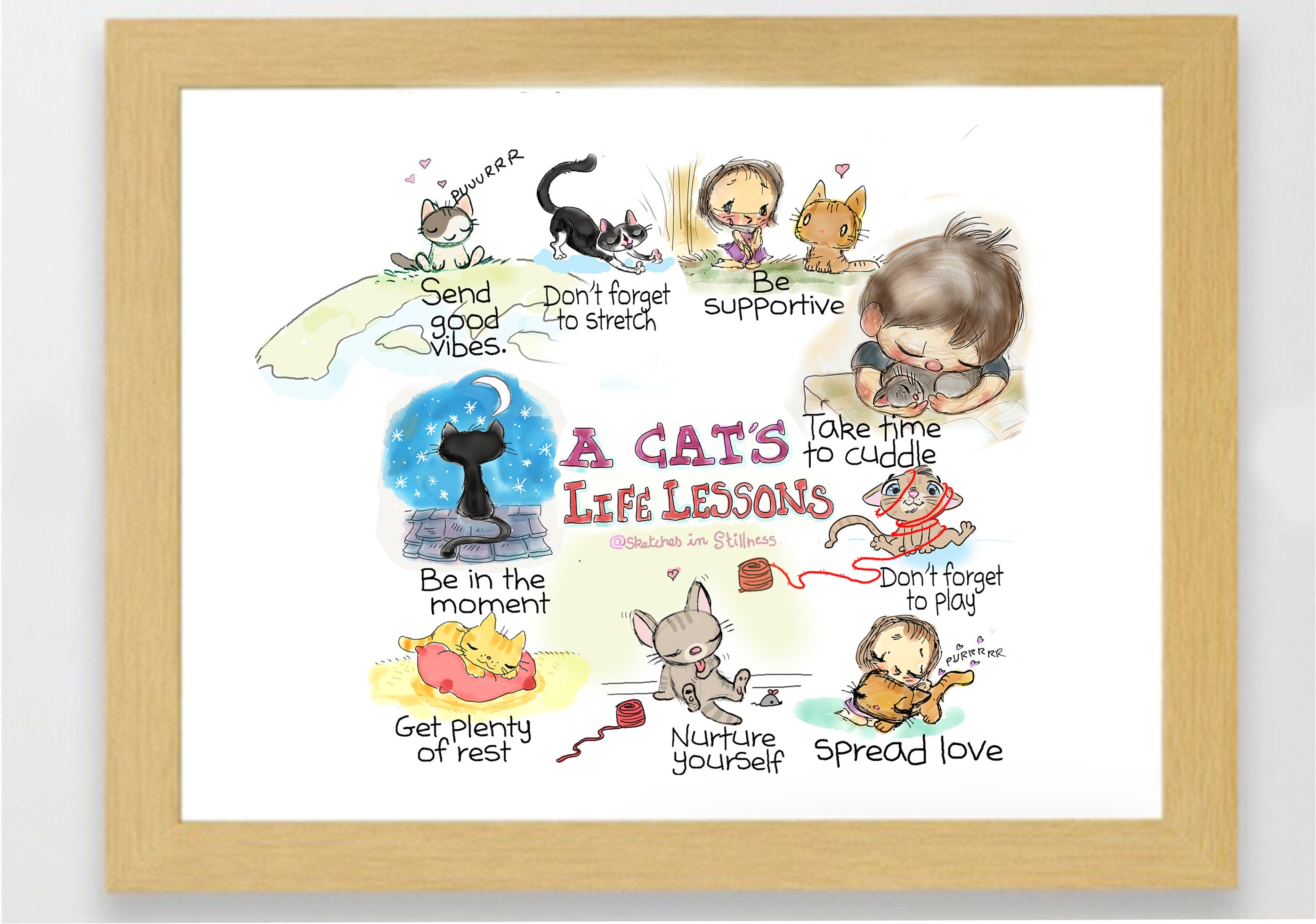 Digital Print A Cat's Life Lessons, Downloadable - Etsy