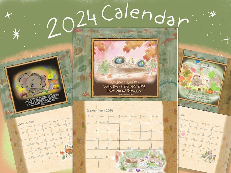 CALENDAR USA and Canada orders ONLY, Sketches in Stillness 2024 image 4