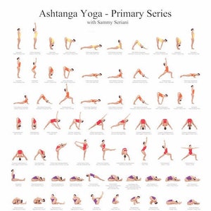 Ashtanga Yoga Poster, Yoga Poster, Ashtanga Poster, Ashtanga, Yoga Poses Poster, Ashtanga Primary Series, Ashtanga Yoga,