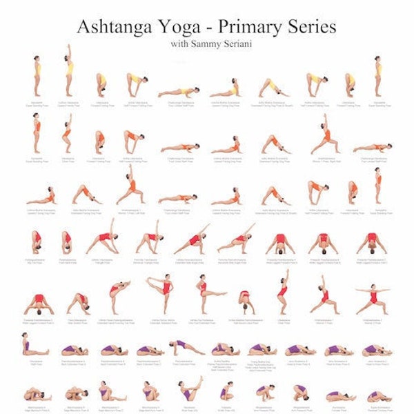 Ashtanga Yoga Poster, Yoga Poster, Ashtanga Poster, Ashtanga, Yoga Poses Poster, Ashtanga Primary Series, Ashtanga Yoga,