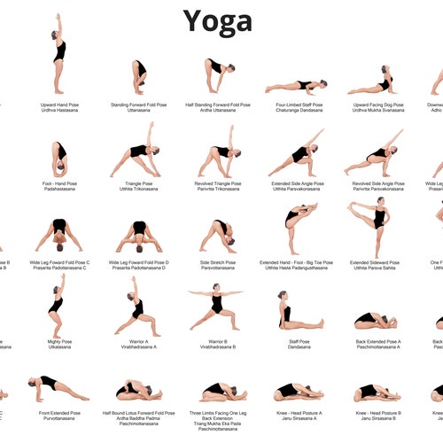 75 Yoga Poses PDF 8.5x11 - Etsy