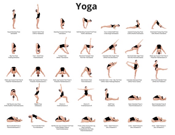 Samples of yoga asanas. | Download Scientific Diagram